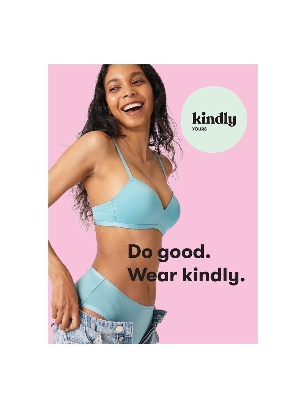 Kindly Yours Sustainable caged front triangle bralette size large Camo print - Picture 6 of 15